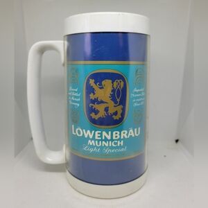 Vintage Lowenbrau Munich Light Special Beer Germany Plastic Mug